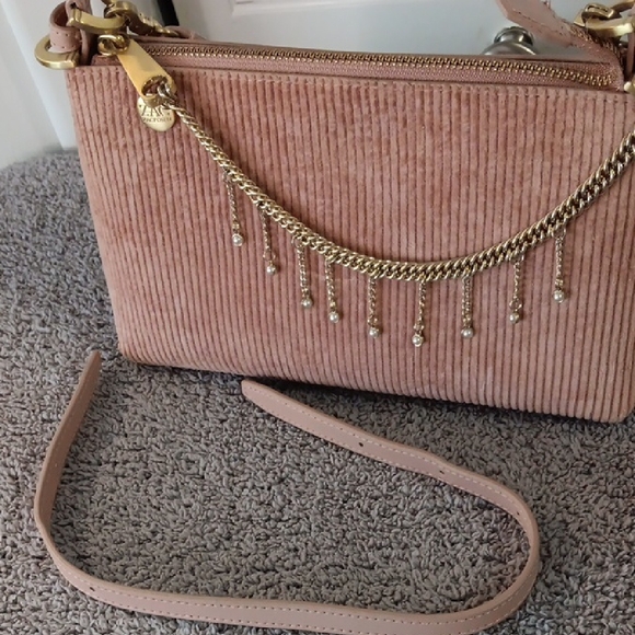 Gorgeous Zac Posen Blush Pink Crossbody Bag with Chain Detail - Picture 10 of 11